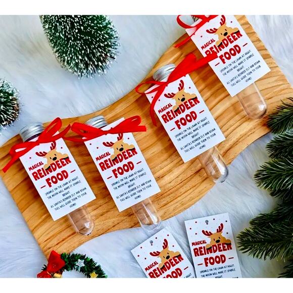 Magical Reindeer Food Container with Ribbon and Card - Picture 4 of 5